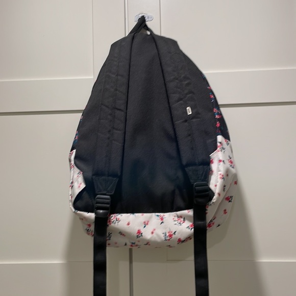 Vans Black and White Floral Print Backpack - Picture 7 of 7